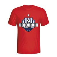 colombia country logo t shirt red kids