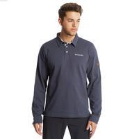 columbia mens fields of grey long sleeve polo shirt