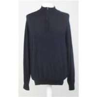 collezione large size navy 100 extra fine merino sweatshirt