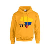 colombia 2014 country flag hoody yellow kids