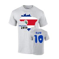 costa rica 2014 country flag t shirt ruiz 10