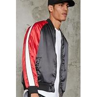 Contrast Satin Bomber Jacket