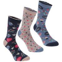 Cote De Moi 3 Pack Design Socks Ladies
