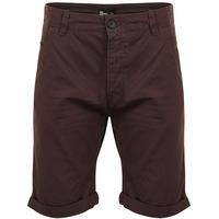 Cotton Twill Shorts in Maroon - Dissident