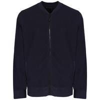 coley stripe jersey bomber jacket in true navy dissident