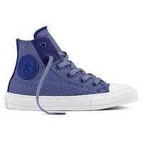 Converse Chuck Taylor All Star II Basketweave Fuse TD High Top Shoes - Youth - True Indigo/Blue Granite/White