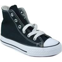 converse all star boyss childrens shoes high top trainers in black