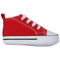 converse first star red boyss baby slippers in multicolour