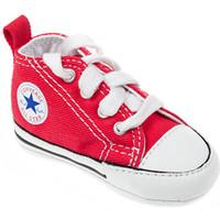 Converse All Star Chuck Taylor First Star Baby Toddlers Red High Top Can boys\'s Children\'s Shoes (Trainers) in red