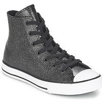 Converse CHUCK TAYLOR ALL STAR METALLIC CUIR HI girls\'s Children\'s Shoes (High-top Trainers) in black
