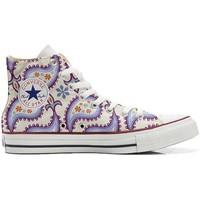 converse all star girlss childrens shoes high top trainers in white