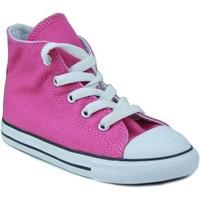converse all star boyss childrens shoes high top trainers in pink