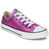 Converse CHUCK TAYLOR ALL STAR METALLIC SEASONAL OX girls\'s Children\'s Shoes (Trainers) in pink