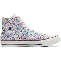 converse all star girlss childrens shoes high top trainers in white