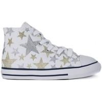 Converse All Star Print boys\'s Children\'s Shoes (High-top Trainers) in White