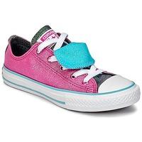 Converse CHUCK TAYLOR ALL STAR DOUBLE TONGUE METALLIC OX girls\'s Children\'s Shoes (Trainers) in pink