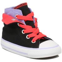 Converse Infant Black CT HI Fold Canvas Trainers girls\'s Children\'s Shoes (High-top Trainers) in black