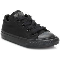 Converse Infant Black Monochrome All Star Low Trainers boys\'s Children\'s Shoes (Trainers) in black