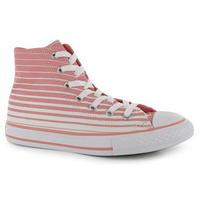 converse all star stripe hi tops child girls