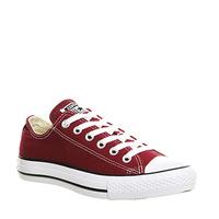 converse all star low maroon canvas