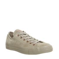 Converse All Star Low Leather Trainers VINTAGE KHAKI VAPOUR PINK EXCLUSIVE