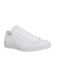 converse all star low leather white mono leather