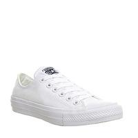 converse chuck ii ox white mono