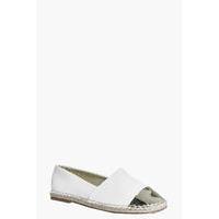 Contrast Toe Cap Espadrille - white