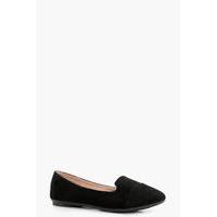 contrast toe cap slipper ballet black