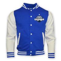 colombia college baseball jacket blue kids