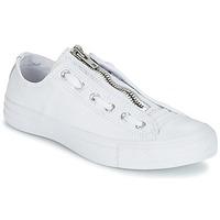 Converse CHUCK TAYLOR ALL STAR MA-1 ZIP MILITARY LEATHER OX men\'s Shoes (Trainers) in white