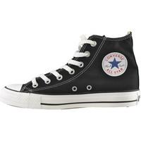 converse all star hi black mens shoes high top trainers in white