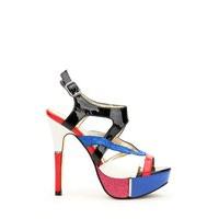 Colour Block Cut Out Strap Shoes