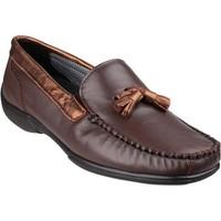 cotswold biddlestone womens loafers casual shoes in brown