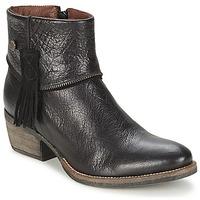 coqueterra lizzy zip cow womens mid boots in black