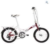 compass central folding bike colour white red