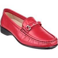 cotswold barrington womens loafers casual shoes in red