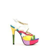 Colour Block Cut Out Strap Shoes