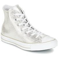 Converse CHUCK TAYLOR ALL STAR CUIR HI women\'s Shoes (High-top Trainers) in Silver