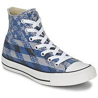 Converse Chuck Taylor All Star WASHED FLAG PRINT HI women\'s Shoes (High-top Trainers) in blue