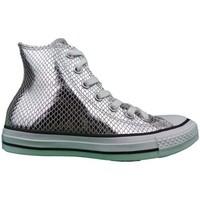 Converse CTAS Hi Metallic Scaled Leathe women\'s Shoes (High-top Trainers) in Silver