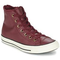 Converse CHUCK TAYLOR ALL STAR CUIR/FUR HI women\'s Shoes (High-top Trainers) in red