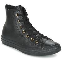 Converse CHUCK TAYLOR ALL STAR CUIR/FUR HI women\'s Shoes (High-top Trainers) in black