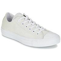 converse chuck taylor all star cuir ox womens shoes trainers in white