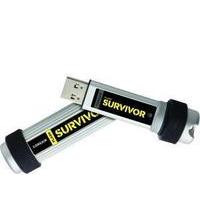 Corsair Flash Survivor 16 GB USB 3.0 Flash Drive - Silver - 256-bit AES