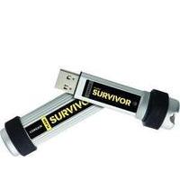 Corsair Flash Survivor 32 GB USB 3.0 Flash Drive - Silver - 256-bit AES