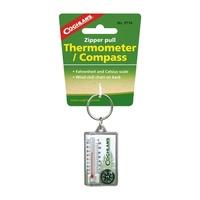 coghlans zipper pull thermometer with compass