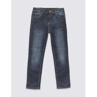 Cotton Dark Regular Jeans with Stretch (3-14 Years)