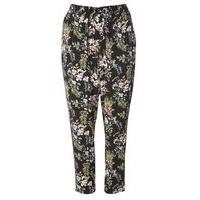 collection tropical print tapered trousers green