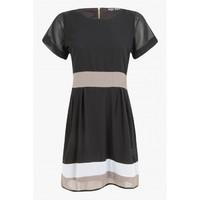 COLOUR BLOCK CHIFFON TEA DRESS